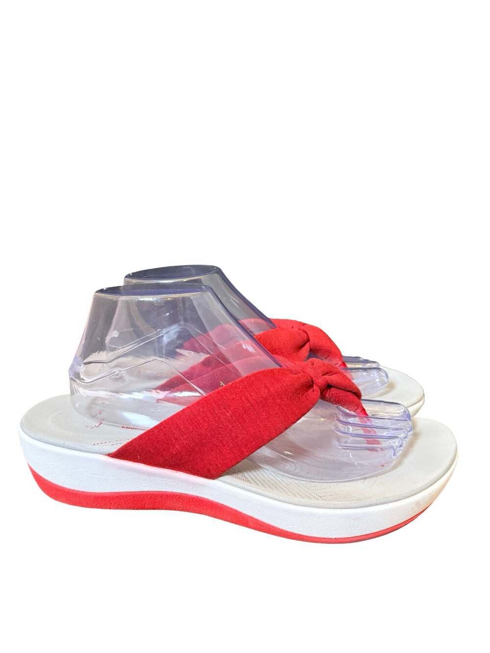 Clarks Cloudsteppers Arla Glison Flip Flop Red Women's Size 10 US / 7.5 UK
